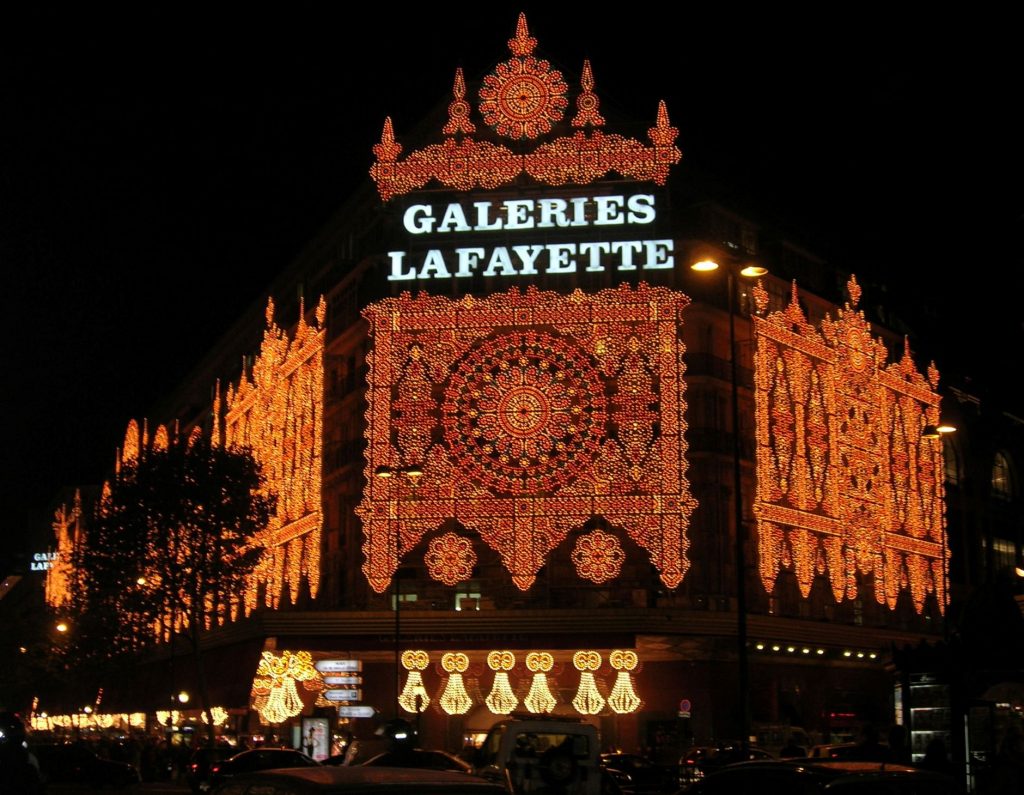 Galerías Lafayette en París, Francia