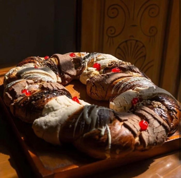 Rosca de Reyes en el hotel boutique Casa Azulai, Puebla