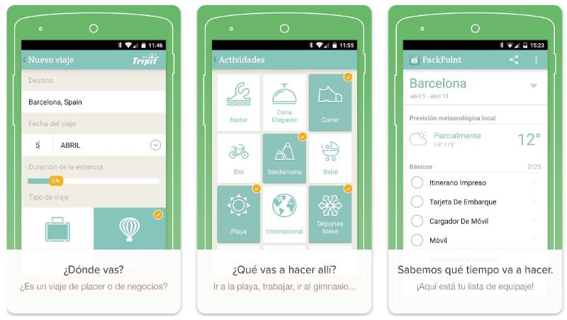 PackPoint, app de viajeros disponible en Android e iOS.