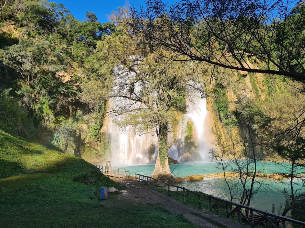 En San Luis Potosí encontrarás las cascadas Minas Viejas, un lugar que podría parecer parte de un cuadro surrealista. Visítalas