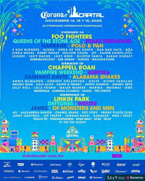 Conoce el cartel completo del Corona Capital 2025.