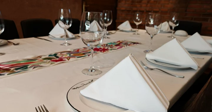 Salón privado de La Buena Barra, en Polanco.