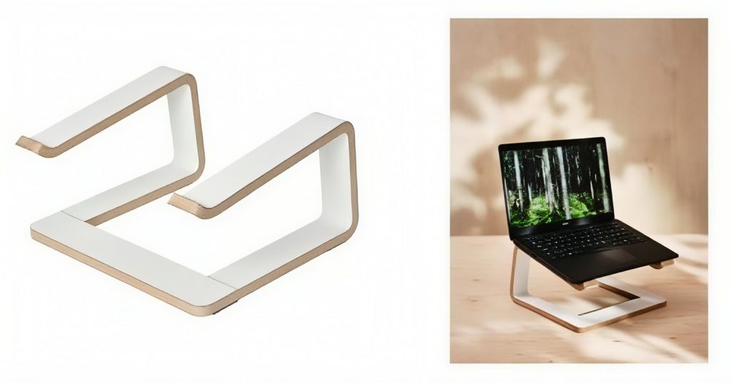 Soporte para laptop de madera, ten tu laptop a la altura perfecta para una buena postura.