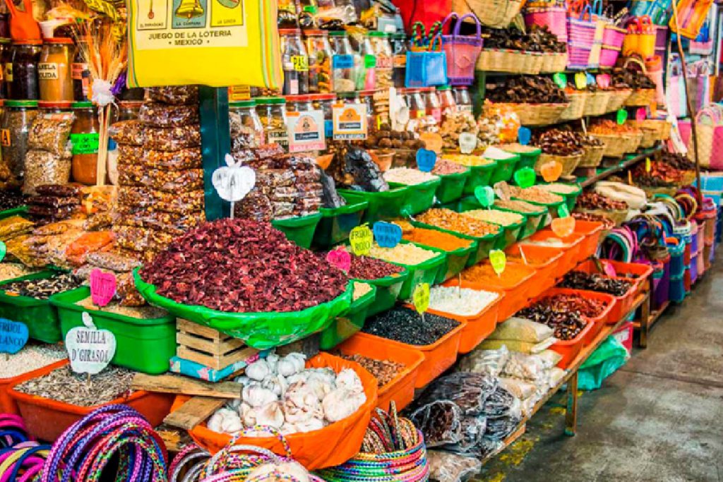 Productos en tianguis y mercados