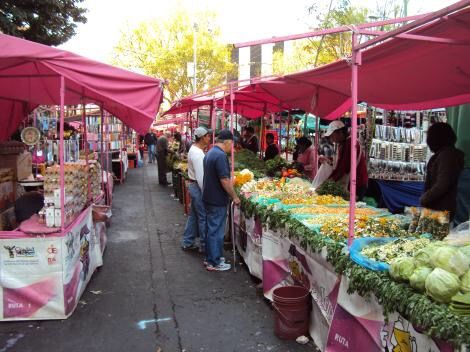 Tianguis en la Ciudad de México.