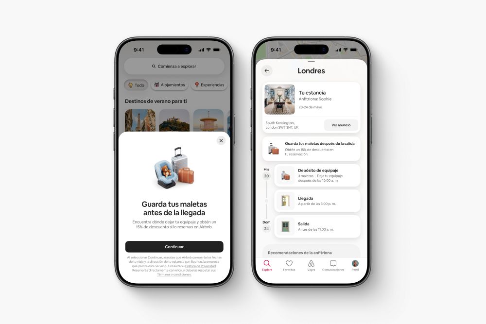 El nuevo servicio de Airbnb te permite guardar tus maletas por unas horas más ya sea antes o después de que llegues a tu alojamiento.