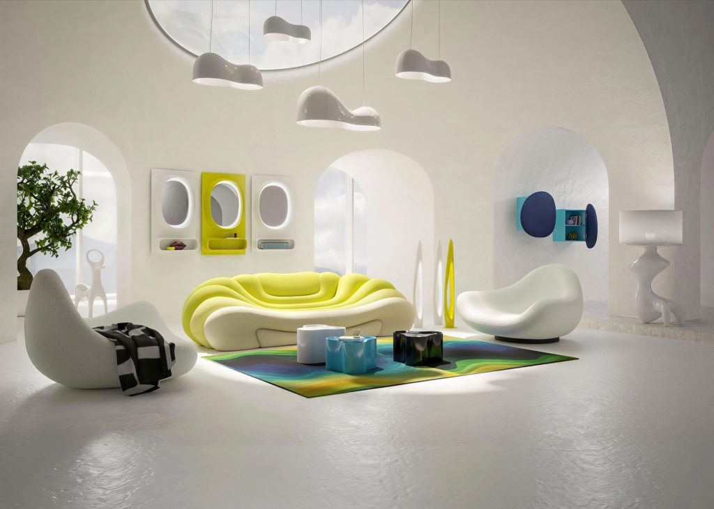 KARE Design presenta la colección Fluid Realities de Karim Rashid, llena de color y movimiento para remodelar tu casa.