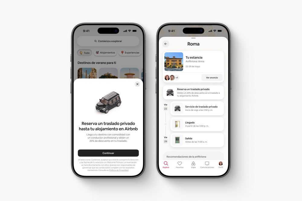 No te preocupes sobre cómo le harás para llegar del aeropuerto a tu lugar de descanso, con Airbnb puedes reservar un trasnporte.