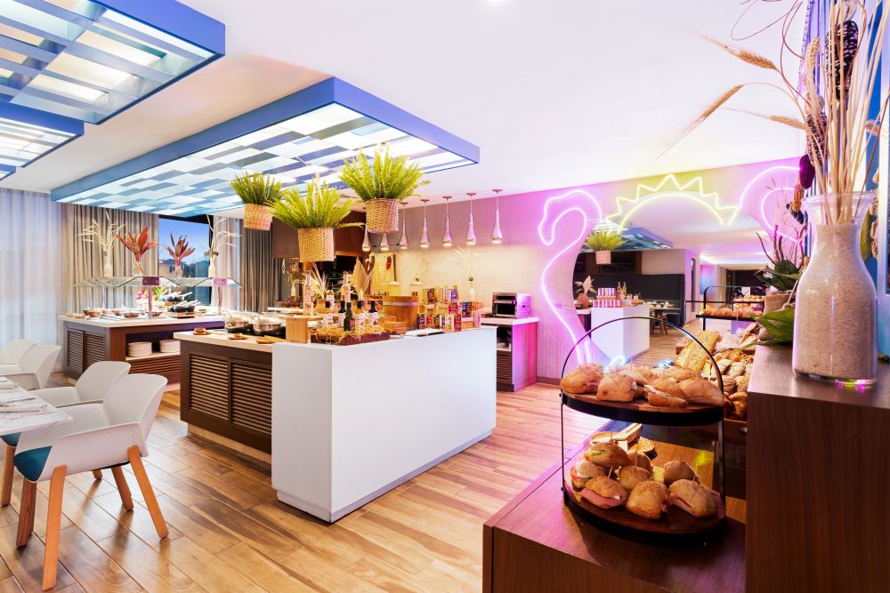 Hotel Restaurant neon mirror